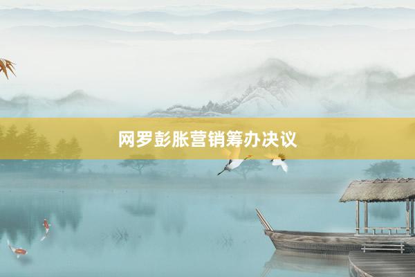 网罗彭胀营销筹办决议